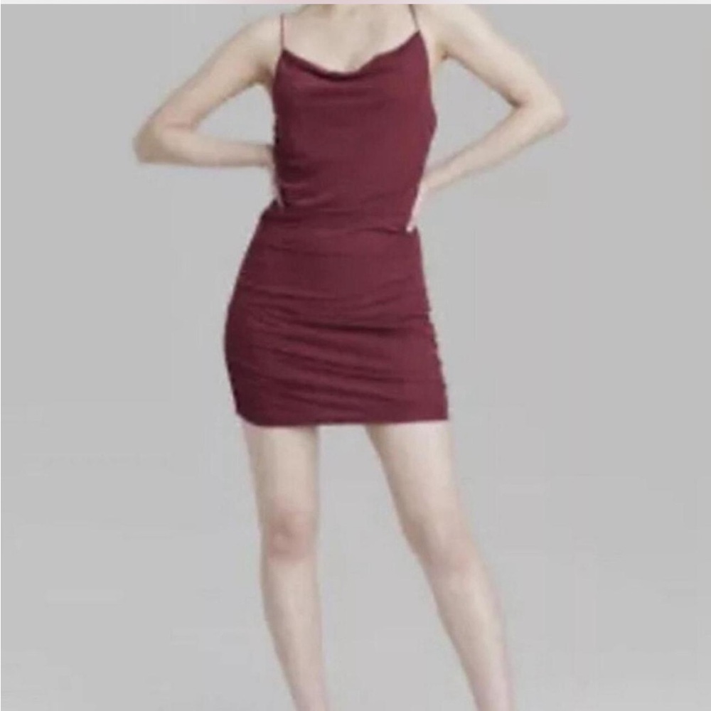 Wild Fable Burgundy Mini Dress